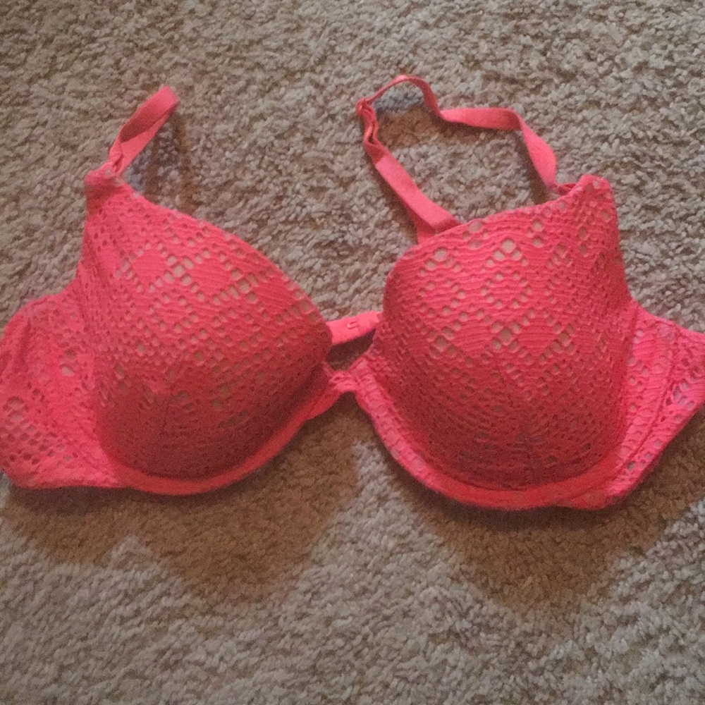 Pink net bra victor secret